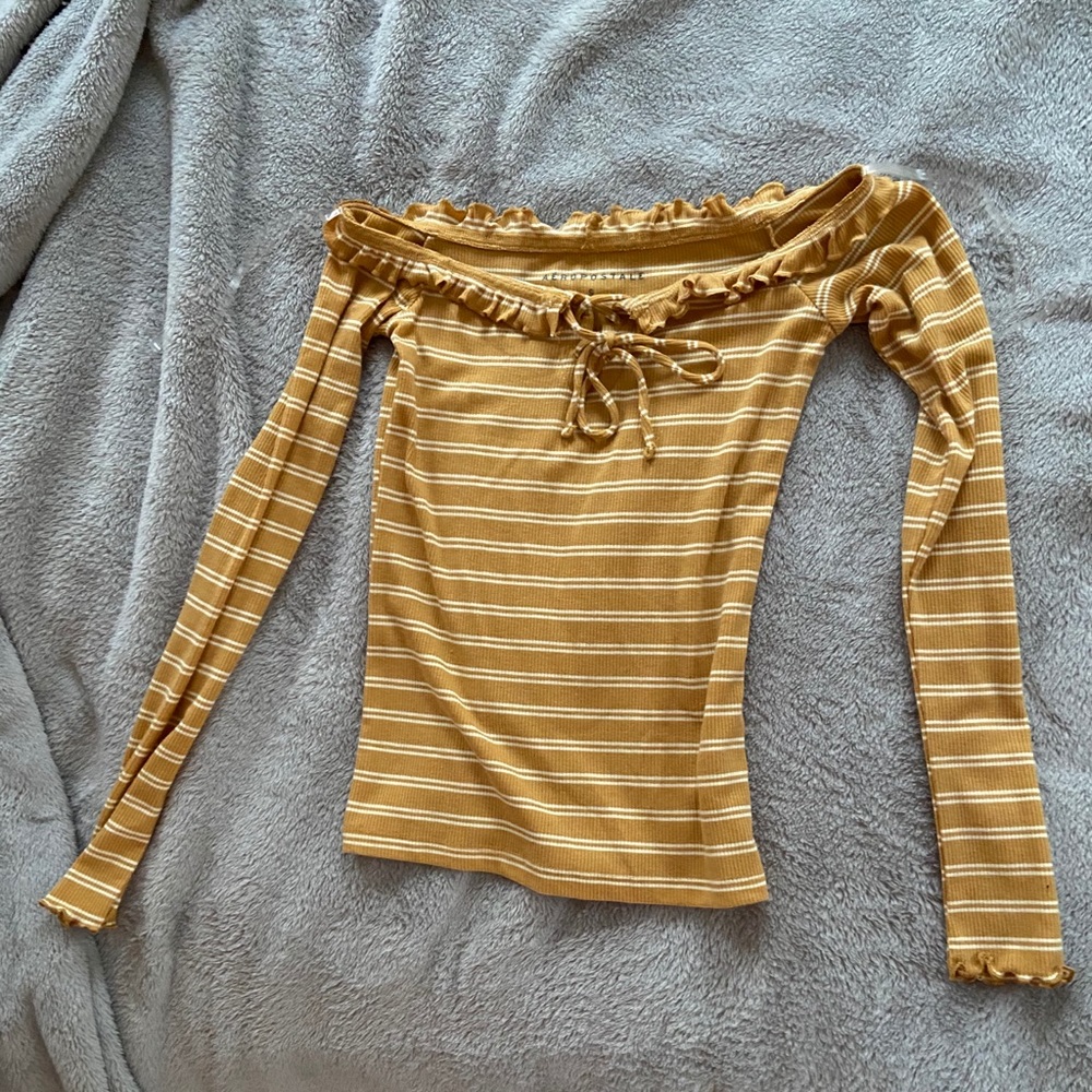 Aeropostale off-the-shoulder striped top